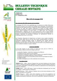 Bulletin technique Céréales Montagne N°32 du 10 septembre 2012