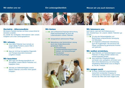 Download Flyer Geriatrie - Havelland Kliniken Unternehmensgruppe