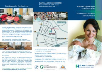 Download Flyer Schwangerschaft und Geburt - Havelland Kliniken ...