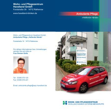 Download Flyer "Ambulante Pflege" - Havelland Kliniken ...