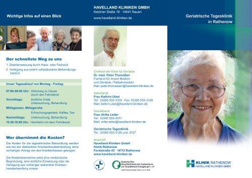 Download Flyer Geriatrische Tagesklinik - Havelland Kliniken ...