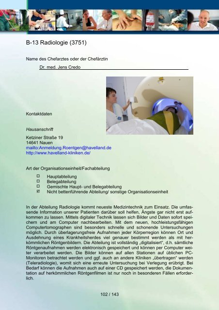 Qualitätsbericht 2010 der Havelland Kliniken GmbH - KTQ