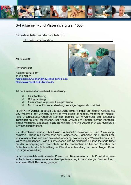 Qualitätsbericht 2010 der Havelland Kliniken GmbH - KTQ