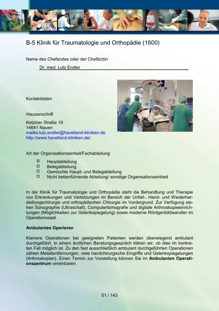 Qualitätsbericht 2010 der Havelland Kliniken GmbH - KTQ