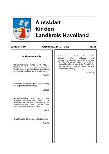 Amtsblatt 18/2012 - Landkreis Havelland