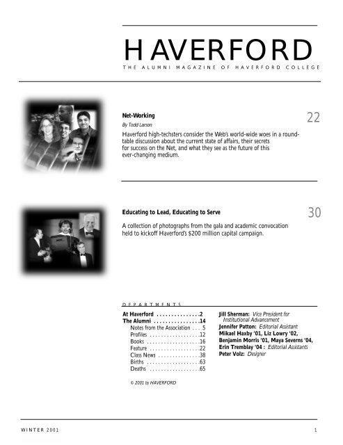 publications/Winter01/Winter0 1magazine.pdf - Haverford College