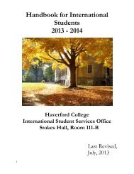 International Students' Handbook 2012-2013 EDITED - Haverford ...