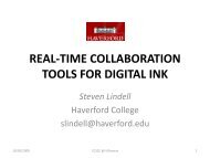 real-time collaboration tools for digital ink - Haverford College