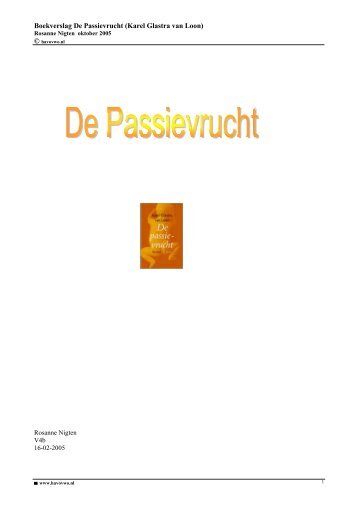 De Passievrucht (Karel Glastra van Loon) - Havovwo.nl