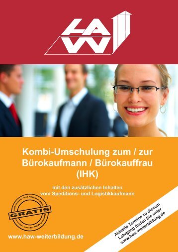 Kombi-Umschulung zum Bürokaufmann/-frau - HAW