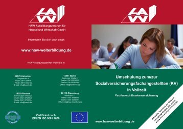 Umschulung zum/zur Sozialversicherungsfachangestellten ... - HAW