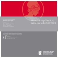 Wintersemester 2012/13 - Heidelberger Akademie der Wissenschaften