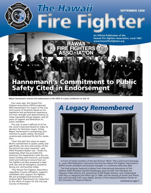 September 2008 - Hawaii Fire Fighters Association