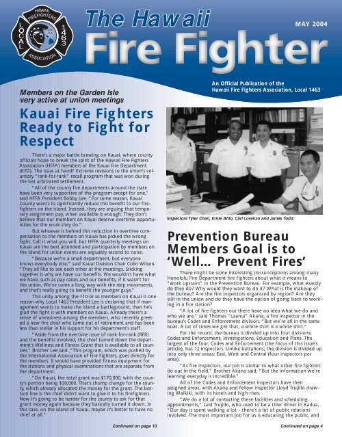 May 2004 - Hawaii Fire Fighters Association