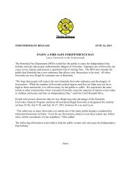 Media Release - Hawaii Fire Fighters Association