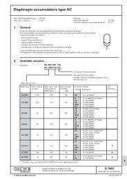 Diaphragm accumulators type AC