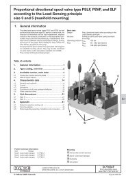 Proportional directional spool valve type PSLF, PSVF, and SLF ...