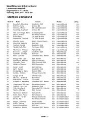 Startliste Samstag 14.30 Uhr - Bogensport-Hamm