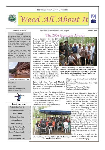 Volume 10, Issue 1 - Summer 2009 - Hawkesbury City Council, NSW