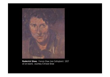 Roderick Shaw, Frances Shaw (nee Cottingham )