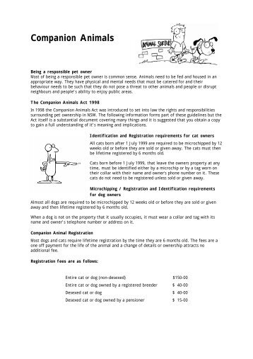 Companion Animals - Hawkesbury City Council