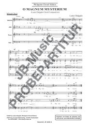 O MAGNUM MYSTERIUM  (Composer: Lester Delgado) published by j.b.music Musikverlag, Hilchenbach / Germany