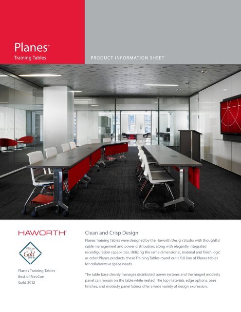 Planes Product Sheet - Haworth