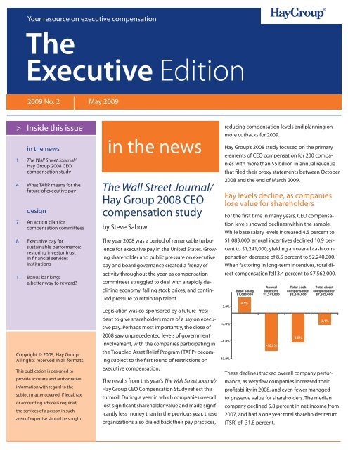 ビジネス・経済 Reward Management / Hay group The Executive Edition' (PDF) - Hay Group