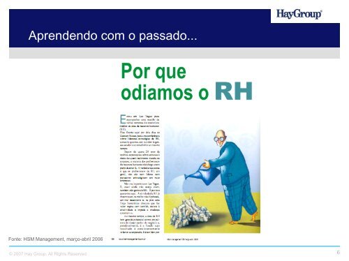 ?Onda? do RH - Hay Group