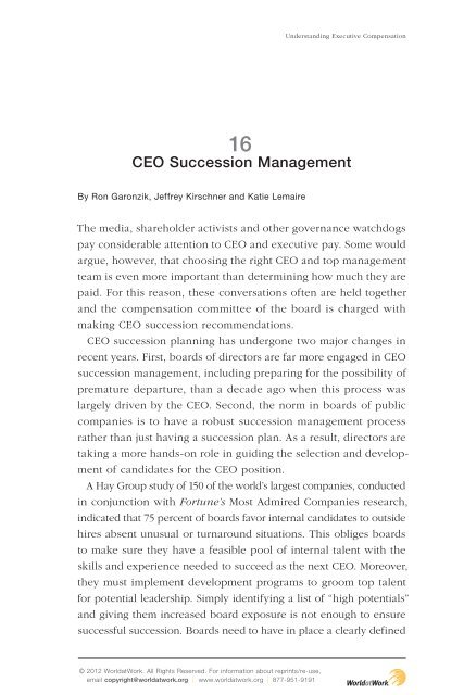 CEO succession management - Hay Group