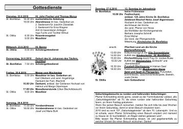 Gottesdienste - Kirchengemeinde St. Bonifatius Fulda-Horas