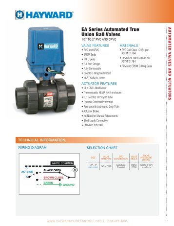 EATB Series Electric Actuator and Ball Valve Catalog Cut Sheet