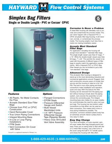 Simplex Bag Filters - Hayward Flow Control