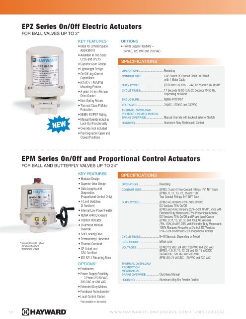 Condensed Product Guide - Hayward Flow Control