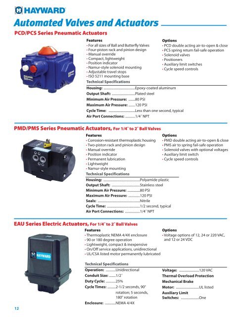 Valves and Accessories - Hayward Flow Control