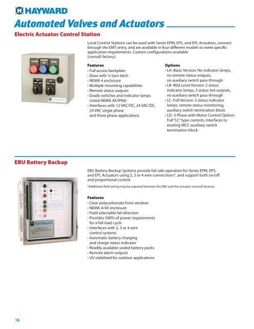 Valves and Accessories - Hayward Flow Control