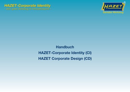 Corporate-Design-Vorgaben als PDF-Datei - Hazet-Logo