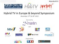 Manufacturers and technology - HbbTV