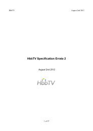 HbbTV Specification Errata 2