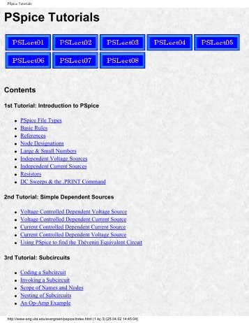 PSpice Tutorials