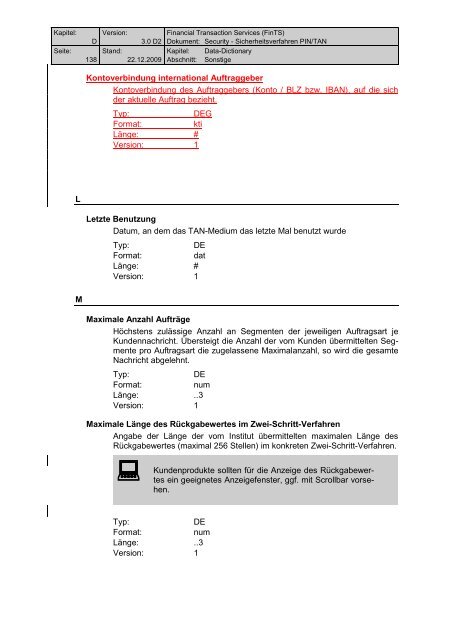 Anzeigen der verfügbaren TAN-Medien (HKTAB) - FinTS