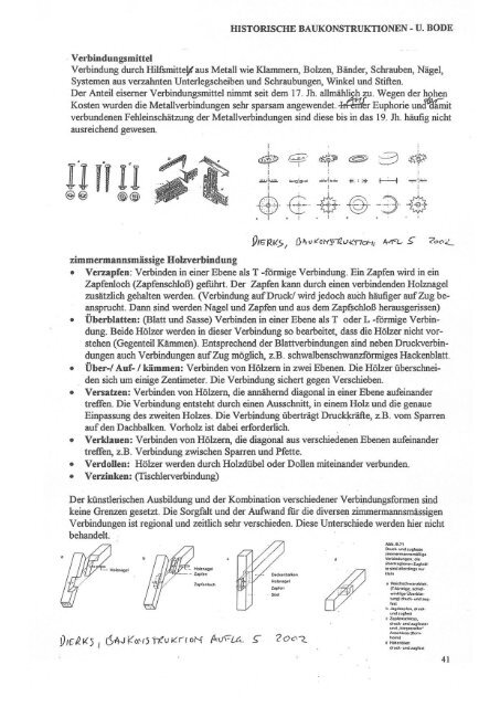 HISTORISCHE BAUKONSTRUKTIONEN - U. BODE