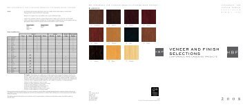 veneer and finish selections - HBF