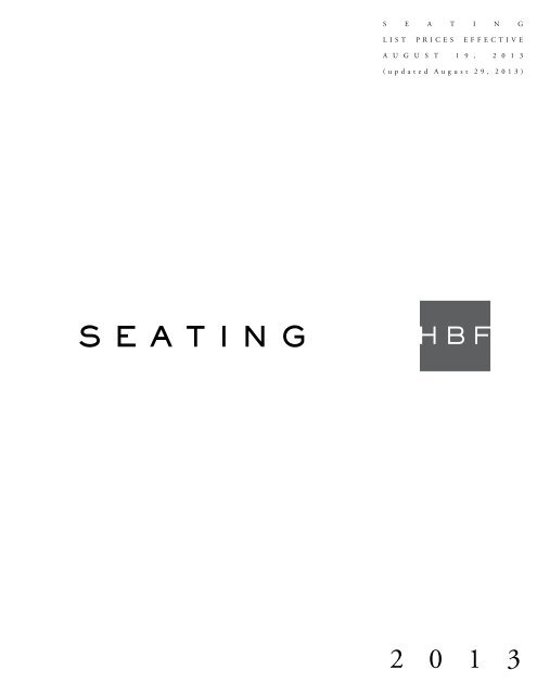 2 0 1 2 SEATING - HBF