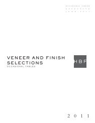 veneer and finish selections - Hbf.com