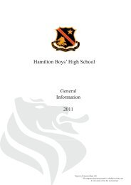 General information.2011.indd - Hamilton Boys' High School