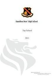 Top school. 2011.indd - Hamilton Boys' High School