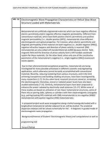 IPR - 01 Electromagnetic Wave Propagation Characteristics on ...