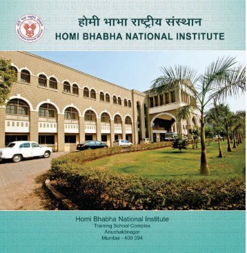 HBNI Brochure - Homi Bhabha National Institute