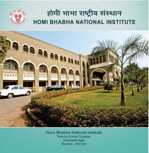 HBNI Brochure - Homi Bhabha National Institute